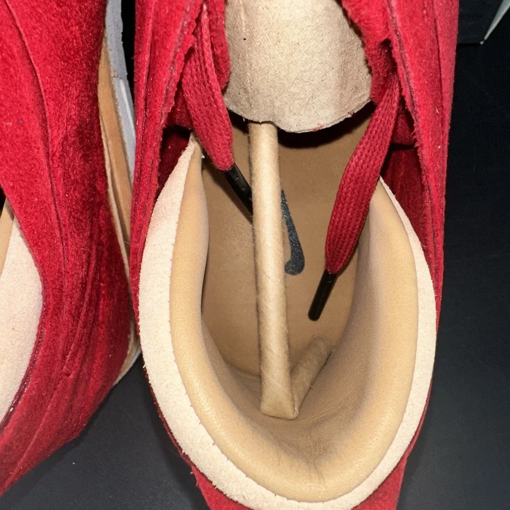 Nike Air Max 1 Royal Gym Red Size 10.5 847671 661 Sneaker Suede - Picture 12 of 16